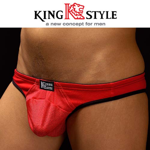 【King Style（キングスタイル）】網ポケット付 壮快パンツ：ブリーフ（下向き）MH-B2201数量限定新商品男性用パンツの一大革命、史上初網ポケット付パンツ