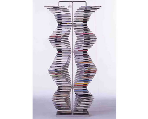 130枚のCDをラックに収納Bliss社フロアスタンディグCDラック