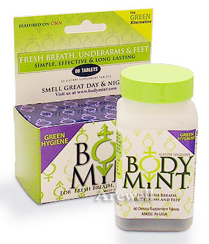 【アメリカ製★箱入り】 体臭の気になる方へ 飲むデオドラント ボディミント（Body Mint） 60タブレット