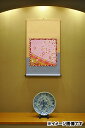 化粧箱タイプ 掛け軸 掛軸モダン掛け軸 花見デザイン表装タイプ タペストリー感覚で飾れるモダンな掛け軸表装裂は24種類からお好みで選べます お花見 桜(さくら) うさぎ 和風 日本 受注後生産商品
