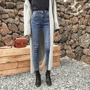 スキニーデニムパンツ ジーパン スリム 春 大人 パンツ レディース 細身 冬 青 無地 シンプル 夏 ジーンズ 秋 Gパン 予約商品