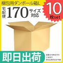 【即日出荷可能!】梱包用ダンボール箱 L 10枚セット 宅配170サイズ対応 ★急な引越しや荷造りに最適!【段ボール 発送 ダンボール箱 収納 梱包 出荷 箱詰め】