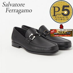 【4/20(土)0時～24時間限定ポイント5倍】 <strong>フェラガモ</strong> FERRAGAMO <strong>靴</strong> メンズ ビジネスシューズ GRANDIOSO 0642848 MUFLONE SOFT NERO