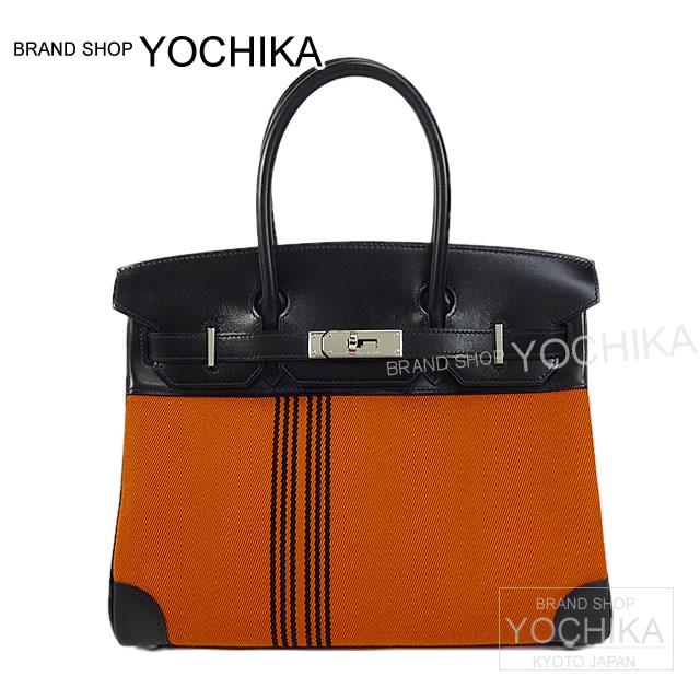 yṼv[gɁIzHERMES GX o[L30 g|^X ~Ao[ {bNXJ[t~LoX Vo[ Vigp (HERMES Birkin30 Toile Potamos Noir/Amber Orange Box calf/Canvas SilverHardware)yyΉzfs04gmyRCPz#yochika