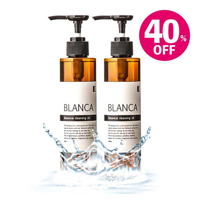 【2本セット!!40%OFF!!お買い物マラソン!2倍ポイント!×クーポンあり!送料無料!!】BLANCA（ブランカ）ボタニカルクレンジングオイル 200ml 毛穴ケア メイク落とし まつエクOK ボタニカル成分配合 クレンジングオイル