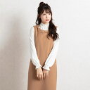 【追加生産決定】ラグウォームフリルネックカットソー(無地)/ローズティアラ