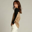 ウールストレッチポンチ配色カットソー/ラエフ