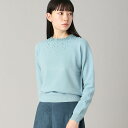 ビーズ刺繍 クルーネックニット/ルミノーゾコムサ
