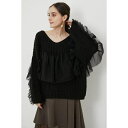 2WAYティアードチュールコンビKnit TOP/リエンダ(rienda)
