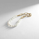 【WEB限定】バロックパール チェーンミックス ブレスレットL/ココシュニック(COCOSHNIK)
