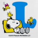 スヌーピー PEANUTS イニシャルステッカー SNOOPY L ステッカーシール/パーフェクト・ワールド・トーキョー(Perfect World Tokyo)