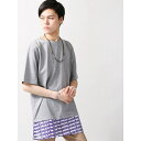 WEGO/サイドジップ切り替えTシャツ/ウィゴー(メンズ)(WEGO)