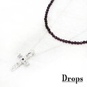 【ネックレス】クロスカービングSネックレス/ドロップス(Drops)