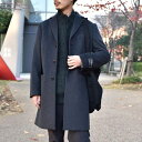 【MEN’S NON−NO掲載成田凌さん着用】SHIPS JET BLUE: ウールチェスターコート/シップス ジェットブルー(SHIPS JET BLUE)