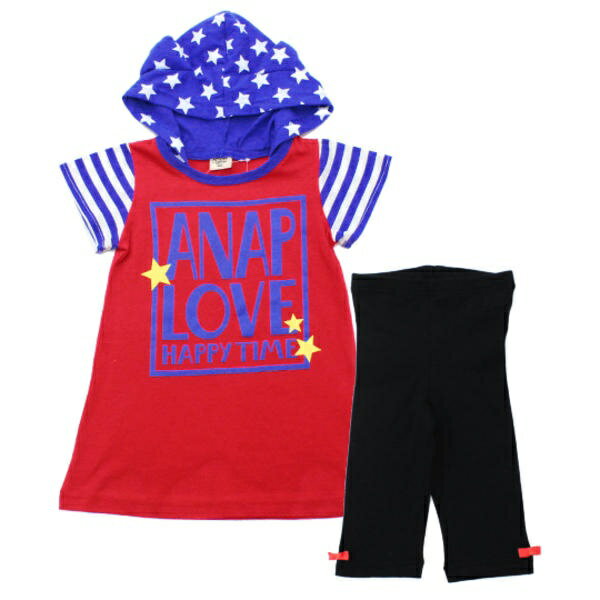 ネコ耳フードワンピース×レギンスセット/アナップキッズ&ガール(ANAP KIDS&GIRL)「不良品のみ返品を承ります」
