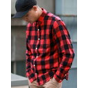 シャギーネルチェックシャツ/ジョルダーノ(メンズ)(GIORDANO)