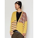 【チャイハネ】パッチワークニットソーMEN'Sカーディガン/...