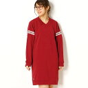 ラコステ レディースコントラストバンドクレープフリーススウェットシャツドレス/ラコステ(LACOSTE)