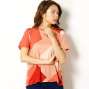 ラコステ レディースオープンバックプリントジャージークルーネックTシャツ/ラコステ(LACOSTE)