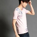 タイルフォト柄Tシャツ/ハイダウェイ(HIDEAWAYS)