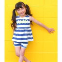 バックリボンボーダートップス+ショートパンツSET-UP/アナップキッズ&ガール(ANAP KIDS&GIRL)