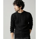 【18AW】カシミヤMIXケーブルクルーニット/ナノ・ユニバ...