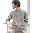 【WEB限定】【18AW】ラーベン編みクルーネックニット/ナ...