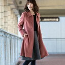 【SALE】【桐谷美玲さん着用】アンゴラ混カルゼ襟取り外しステ
