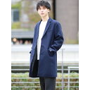 ニットメルトンチェスターコート/ジョルダーノ(メンズ)(GIORDANO)
