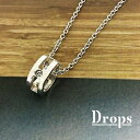 【ネックレス】ストーンリングネックレス/ドロップス(Drops)