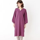 【WEB限定サイズあり】キーネックニットワンピース/グローブ(grove)