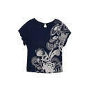 花柄Tシャツ 青 CHEROKEES/デシグアル(Desigual)