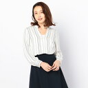 ストライプスキッパーブラウス/ノーリーズ レディース(NOLLEY'S)