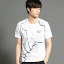 クラック柄プリントTシャツ/ニコルクラブフォーメン(NICO...