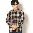 コットンツイルチェックシャツ/モルガンオム(MORGAN HOMME)
