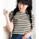 マルチボーダーロゴTシャツ/ウィゴー(レディース)(WEGO)