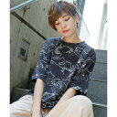 総柄シルエット恐竜ゆるTEE/ダブルネーム(DOUBLE NAME)