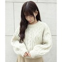 バックはしごリボンケーブルニットプルオーバー/F&A/フィント(FINT)