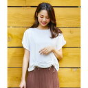 【おうち時間に】レースアップフェミニンTシャツ/フェルゥ(Feroux)