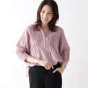 【コットン100%手洗いOK】ボイルピンタックブラウス/サンカンシオン(レディス)(3can4on Ladies)