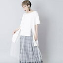チュールレイヤードTシャツ/オズモーシス(OSMOSIS)