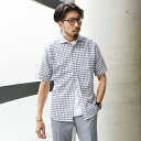 ストレッチドビーショートスリーブシャツ/メンズメルローズ
