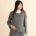 杢ツィードノーカラージャケット【セットアップ対応】/ミゼール(MISSEL)