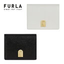 【ラッピング無料】フルラ 財布 FURLA 二つ折り財布 折り財布 折財布 ふたつ折り ミニ財布 シボ エンボス furla1927 ミニサイフ ブラック 黒 ホワイト 白 本革 レザー イタリアンレザー レディース 女性 フェミニン スナップ ボタン