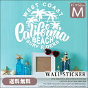 送料無料 ウォールステッカー 受注生産 【 California Beach レギュラーサイズ 】 転写式 北欧 木 海 星 黒 マスキングテープ ロンハーマン 西海岸 サーフ系 Surf アメカジ インテリア カリフォルニア ロゴ モノトーン ビーチハウス サーフボード CALIFORNIA SURF