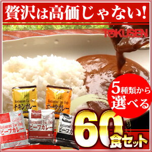 【送料無料】レストランユースオンリーカレー　5種類から選べる60食セット（10食×6種類）…...:109-sen:10000137