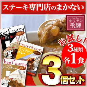 【お試し/送料無料（ゆうメール）】キッチン飛騨　レトルトカレー　3種類　お試しセット［飛騨…...:109-sen:10001415