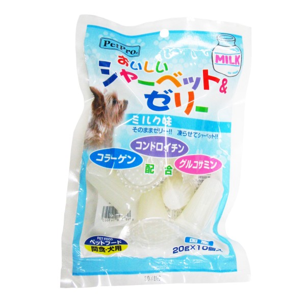 [ペットプロ]PPJ おいしいシャーベットゼリー ミルク味 犬用 おやつ [国産][正規品]【Aug08P3】