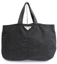 【PRADA】プラダ ナイロン レザー ハンドバッグ ショルダーバッグ ブラック 黒 NERO 大容量【中古】