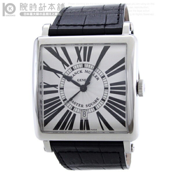 フランクミュラー FRANCK MULLER マスタースクエアキング MASTER SQUARE 6000 K SC DT R M.SQ 銀/黒革 メンズ ウォッチ 腕時計 #90049【送料無料】◆期間限定◆ローン12回払いまで金利0円！